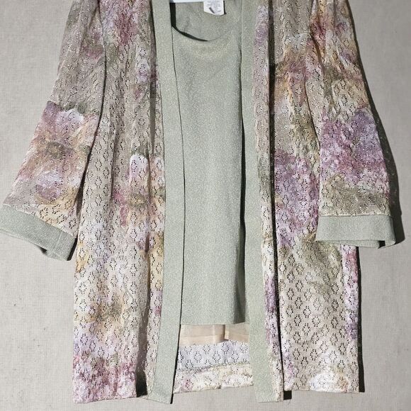 R&M Richards Karen Kwong Pink Pastel Floral Jacket Women's Size 10P Petites VTG - Picture 6 of 12